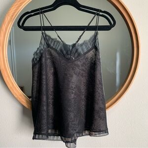 Anthropologie: lace black camisole, small